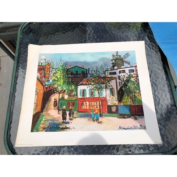Vintage Art Prints MONTMARTRE SCENES By Utrillo Set of 4 - Picture 6 of 10